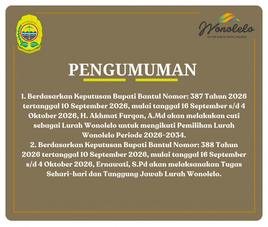 Pengumuman Cuti Lurah